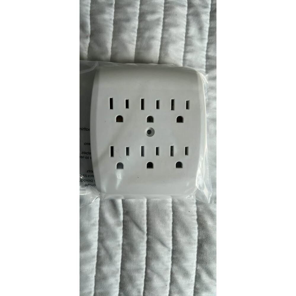 Dealworthy 6-Outlet Wall Tap Surge Protector – Space Saving Power Hub